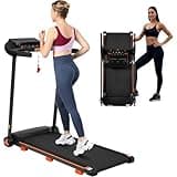 Treadmills for Home, 2.5HP Quiet Folding Treadmill with Heart Rate Sensor, 300lbs Weight Capacity, 7.5MPH, Incline Treadmill with USB Charge Station for Android & Bluetooth Speaker, 6 Shock-Absorbing