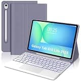 Keyboard Case for Samsung Galaxy Tab S10 Lite / S10 FE / S9 FE 10.9 Inch & S9 11 Inch Case with Trackpad, Detachable Backlit Touch Keypad for Galaxy Tablet S10 Lite 2025, Cover with Pen Slot, Lavender