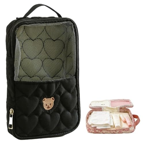 Xcvwj Diaper Bag Organizer Pouch, Portable Travel Diaper Pouch with Zipper for Stroller, Travel (Black)