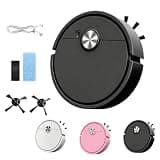 Lufuee Car Robot Vacuum, Robot Vacuum for Car, Multi-Mode Robotic Vacuum Cleaner with Memory Function, Rechargeable Sweeping Mopping Robot, Low Noise & Strong Suction, One Touch Start (Black-B)