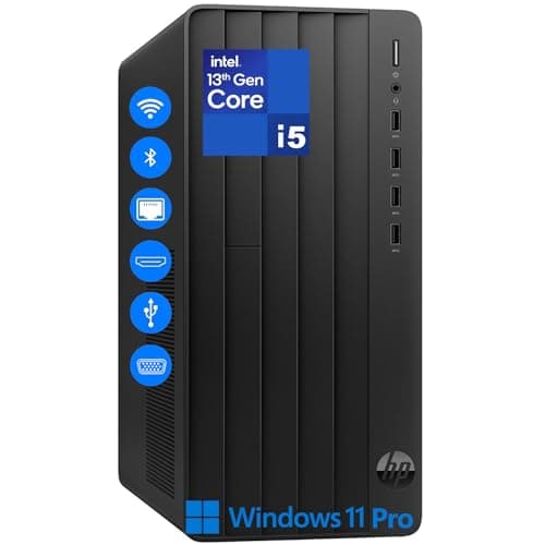 HP Pro Tower Business Desktop, Intel i5-13500 (14-Core), 32GB RAM, 1TB PCIe SSD, UHD Graphics 770, Wi-Fi 6, Bluetooth 5.3, Dual Monitor Support, Windows 11 Pro (Renewed)