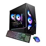 iBUYPOWER Slate Gaming PC Desktop, Intel Core i5-14400F, NVIDIA GeForce RTX 5070, 32GB DDR5 RGB RAM, 1TB NVMe SSD, Keyboard & Mouse, Windows 11 Home