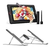 XPPen Drawing Tablet with Screen Full-Laminated Graphics Drawing Monitor Artist13.3 Pro Graphics Tablet Drawing Tablet Stand for Desk,Silver Portable Holder for Graphics Tablet