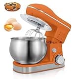 Electric Dough Kneader with 6-Quart Mixing Bowl, Powerful Compact Design, Includes Splash Guard for Kneading, Mixing and Beating Dough Effectively