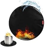 SheeChung Fire Pit Mat Round 42'' for Solo Stove Bonfire,Double-Sided Fireproof Oilproof Large Outdoor Under Grill Mat,BBQ Grill Accessories,Slip/Heat Resistant Fireplace Mat for Deck,Patio and Lawn
