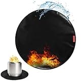 SheeChung Fire Pit Mat Round 42'' for Solo Stove Bonfire,Double-Sided Fireproof Oilproof Large Outdoor Under Grill Mat,BBQ Grill Accessories,Slip/Heat Resistant Fireplace Mat for Deck,Patio and Lawn