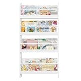FOTOSOK Kids Bookshelf, Wall Mount 4-Tier Book Shelf Organizer for Toys and Books, Toy Storage Bookshelf in Bedroom, Living Room and Nursery, White