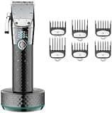 RASRGTRQ Men's Hair Clippers Waterproof Adjustable Digital Power Display(Green)