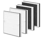 4 Pack AP2410 Replacement Filter Compatible with DBFIT AP2410 Air Purifier, 2-in-1 HEPA 13 with Activated Carbon Filter