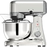 BlendCraft BC-SM3051 5.3 Qt Stand Mixer, 600W Die-Cast Tilt-Head Electric Mixer, Planetary Mixing Action, Silver, Kitchen Mixer for Baking & Cooking