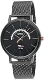 Casio Analog Watch MTP-B105MB-1AV, Black Dial, Mesh Band, Day and Date Display, WR 50M Water Resistant