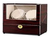 CHIYODA Dual Watch Winder for Automatic Watch, Men's and Women's Watches with 2 Mabuchi Motors, LCD Control Touch Screen, Perfect Display for Home and Office