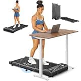 THERUN Walking Pad Treadmill, Portable Mini Treadmill for Home/Office, with 2.5HP Brushless Core and 265LBS Weight Capacity Remote Control, LED Display