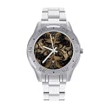 NTVOWPZO Three-Hand Analog Stainless Steel Watches for Men Easy Reader