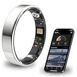 PAERDUO 2026 Smart Ring for Women and Men Ultra Thin 6.0mm Fitness Tracker | Heart Rate Sleep Blood Oxygen Steps and Cycle Monitoring | No Subscription Required (Silver, #8)