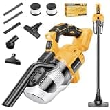 CAMXTOOL Cordless Vacuum Compatible with Dewalt 20V Battery, 5-in-1 Handheld Vacuum Cleaner with 400W Powerful Motor, 46 CFM Portable Hand Vacuum for Home Floor and Carpet (Battery Not Included)