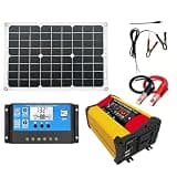 Charge Controller, 12V DC & 5V USB Output, Portable Off-Grid Power System for RV, Camping, and Emergency Backup