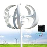Wind Turbine Horizontal Generator Kits Charge Batteries Vertical Axis Controller Generation,Wind Turbine Generator 12000W Wind Turbine Generator Kit - 12V/24V 5-Blade Lantern Design for HOM