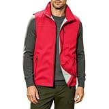 Ctreela Men's Fur Lined Vest Winter Outerwear Fleece Sleeveless Jackets Warm Waistcoat Casual Sherpa Outdoor Vests
