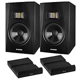 Adam Audio Professional T-Series T7V 7" 70W 2-Way Active Nearfield Monitor, Single with H&A Isolation PAD for Studio Monitor