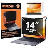 BSPROTE Magnetic Privacy Screen for 14 Inch MacBook Pro (2021-2025, M1-M5, Pro, Max), Reduce Eye Strain Anti Glare Blue Light Laptop Privacy Screen Shield and Protector for Mac 14in