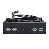 Phefop USB 3.0 19PIN USB 2.0 9PIN HD Audio Interface Motherboard Front Panel Bracket with High Definition Audio Mic Port for 10 8 7 PC Computer