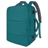 Taygeer Carry on Backpack for Men Women, Luggage Laptop Backpack for Airplane Travel with Water Bottle Pocket, 35L Water Resistant Gym Weekender Bag for College Gift, Peacock Blue
