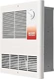 9815WH High Capacity Wall Heater with Built-In Adjustable Thermostat and Silent Motor, 1500W Large Capacity Electric Wall Heater for Bathroom, Bedroom, Living Rooms, Overheat Protection, 120/240V