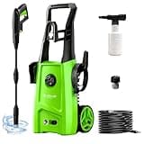 Electric Pressure Washer Power Washer Electric Powered Power Wash Power Washers with Adjustable Nozzle, Pressure Cleaning Machine with Foam Cannon for Cars, Fences, Driveways, Patios, Home Cleaning