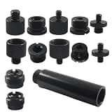 Aoserge 13 Pack Microphone Stand Adapter Screws with Extension Tube Sets - Includes 3/8 to 5/8 and 1/4 Threaded Screw Mount for Microphone Stands, Tripods, and Camera Mounts