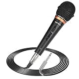 HOTEC Premium Vocal Dynamic Handheld Microphone with 19ft Detachable XLR Cable and ON/Off Switch (Metal Black) (H-W07)