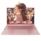Colour Talk 2026 NEW 15.6" Rose Gold Laptop, Office 2024, Win11 Pro, FHD 1080P IPS Display, 8GB RAM 256GB SSD, Core i3 Processor, Backlit Keyboard, Fingerprint Reader, USB3.0 Webcam WiFi5, Pink