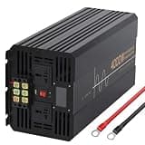 VTCMKAZYT Power Inverter DC 12V 24V 48V to AC 110V/220V Pure Sine Wave Car Voltage Converters with Alligator Battery(4000W,12Vto220V)