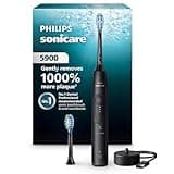 Philips Sonicare 5900 Series Electric Toothbrush, Pressure Sensor, 6 Brushing Settings, SmarTimer, BrushPacer, 21-Day Runtime, Gentle Professional-Clean Feel, for Sensitive Gums, Black, HX7131/02