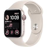 Apple Watch SE (2nd Gen) (GPS + Cellular, 40mm) - Starlight Aluminum Case with Starlight Sport Band, S/M (Renewed)