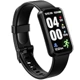 pixtlcoe Fitness Activity Trackers,Blood Oxygen Monitor 24/7 Health Heart Rate Monitoring Sleep/Calorie Steps Counter 1,47" OLED Display,Pedometer Tracker/Smart Notifications for Men Women(Black)