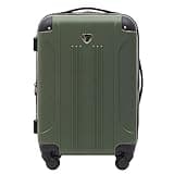 Travelers Club Chicago Hardside Expandable Spinner Luggage, Thyme Green, 22" Carry-On