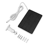 4W 5V Solar Panel Compatible with Wireless Outdoor Security Camera, IP65 Solar Charging Panel with Adjustable Bracket, White