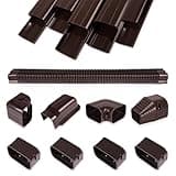 MOOITEK 3" 10Ft PVC Line Set Cover Kit for Ductless Mini Split Air Conditioners, Decorative PVC Slim Line Cover for Central AC & Heat Pumps Systems Tubing Cover Brown
