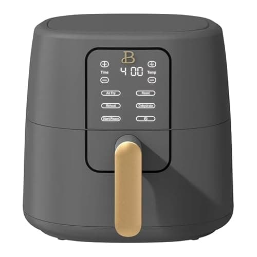 B 6 Quart Digital Air Fryer TurboCrisp Technology, Large Touchscreen Controls, Ceramic Roast Reheat Dehydrate Nonstick, Family Size for 5-7 People