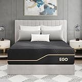 MLILY EGOHOME 14 Inch Hybrid Queen Size Mattress, Memory Foam Pocket Spring Mattress for Cooling Sleep, Bed in a Box, CertiPUR-US Certified, Pressure Relief, 60x80x14 Black