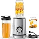 Turelar Smoothie Blender Personal Blender for Shakes and Smoothies with 2 * 24oz To-Go Cups, Single Serve Smoothie Maker for Juices, Baby Food, Nutritious Recipe
