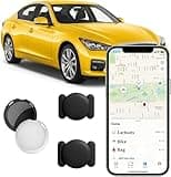 2 Pack GPS Tracker for Vehicles with Magnetic Case Global Real-Time Bluetooth Tracking Device for Cars Hidden Work with Apple Find My (iOS Only) Waterproof No Fee No Subscription No SIM Card Required