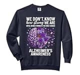 Purple Squad Alzheimer Awareness Ribbon Support Team Comfort Colors Adult Sweatshirt