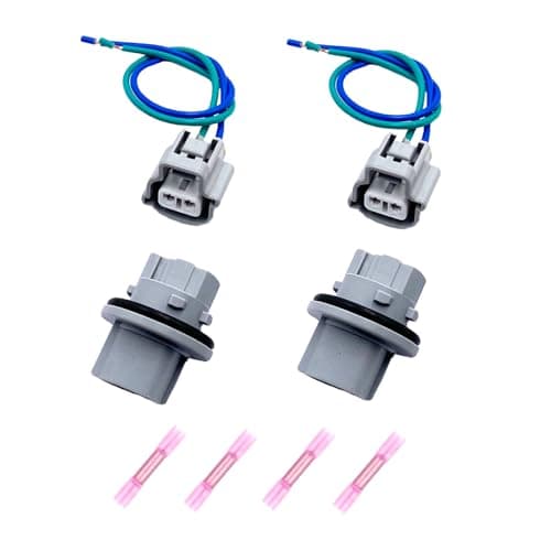 2 Pcs Front Turn Signal Lamp Light Socket Connector with Wire Harness Replace 90075-99080 Compatible with Toyota 4Runner MR2 RAV4 Supra Tundra Lexus LC500 LC500h LS400 SC430