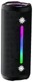 Bluetooth Speaker Wireless Loud Stereo Sound IPX7 Waterproof Outdoor Portable 25W Super Bass Speakers for Home Party Beach with 24H Playtime Colorful Lights BT 5.3 TWS Pairing Birthday Gift Black