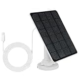 Security Camera Solar Panel - IP66 Waterproof Wall Mount,Camera Solar Panel Charger | for Villa School Restaurant Hotel Store, Camping Light Power Bank