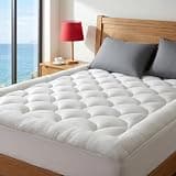 XYZVOON Queen Size Mattress Topper Cooling Breathable, Pillow Top Mattress Pad Supportive for Back Pain Relief, Quilted Fitted with 8-21 inches Deep Pocket, Machine Washable (60x80 inch, Dove Grey)