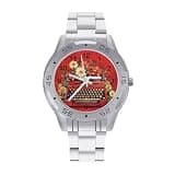 NTVOWPZO Three-Hand Analog Stainless Steel Watches for Men Easy Reader