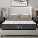 SRJunidexor Cooling Gel Hybrid Mattress w/Adjustable Base Low Motion Transfer, Pocket Coil Mattress w/CertiPUR US Certified & Orthopedic for Bedroom (Queen (U.S. Standard), 12, 12, Inches)